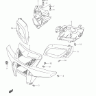 LT-A500XP KingQuad 500AXi 4x4 Auto Power Steering Front grille (lt-a500xpzl2 e28)