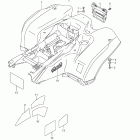 LT-A750X,Z KingQuad 750AXi Rear fender (lt-a750xzl1 e28)
