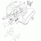 LT-A500X,Z KingQuad 500AXi Rear fender (lt-a500xz l1 e28)