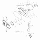 SPORTSMAN FOREST 800 - A12MH76FF Body, clutch cover and ducting