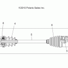 SPORTSMAN X2 550 INTL - A12TN55FA Drive train, drive shaft, front
