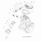 SPORTSMAN FOREST 800 - A12MH76FF Engine, throttle body mounting