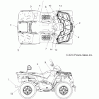 SPORTSMAN FOREST TRACTOR 500 EFI - A11MN50ET Наклейки