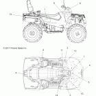 SPORTSMAN TOURING 500 HO INTL - A11DH50FX Наклейки
