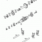 Mojave 250 (KSF250-A1) Валы и вилки переключения передач