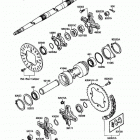 Tecate 4 (KXF250-A1) Задняя ступица колеса