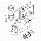 Tecate 4 (KXF250-A1) Коленвал и поршни