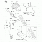 Mule 4010 Diesel 4X4 (KAF950-FDF) Педаль и рычаг тормоза