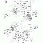 Mule 600 (KAF400-BEF) Front hubs  /  brakes