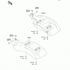 Mule 610 4x4 (KAF400-AEF) Заднее крыло