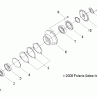 RANGER RZR 170 - R12VA17AA/AC Drive train, gear shaft output