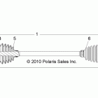RANGER RZR 4 800 EFI - R12XE76AD/7EAO Drive train, rear half shaft