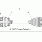 RANGER RZR 800 EFI/EPS - R12VH76AD/AF/AH/AJ/EAB Drive train, rear half shaft