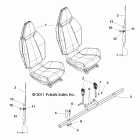 RANGER RZR 800 EFI/EPS - R12VH76AD/AF/AH/AJ/EAB Body, seat mounting and belts