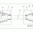 RANGER CREW 800 - R12WH76AG/AR/EAH/EAV Передний приводной вал