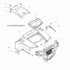 RANGER RZR 800 EFI/EPS - R12VH76AD/AF/AH/AJ/EAB Body, hood and front body work