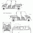 RANGER CREW 800 - R12WH76AG/AR/EAH/EAV Наклейки