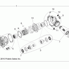 RANGER RZR 4 800 EFI - R12XE76AD/7EAO Drive train, front gearcase internals