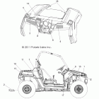 RANGER RZR S 800 EFI - R12VE76AD/AJ/AO Наклейки