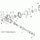 RANGER RZR 4 800 EFI - R12XE76AD/7EAO Drive train, gearcase, carrier, internal components