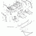 RANGER RZR 4 800 EFI - R12XE76AD/7EAO Body, rear rack and fenders