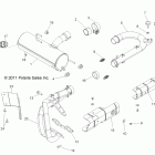 RANGER RZR S 800 EFI - R12VE76AD/AJ/AO Engine, exhaust system