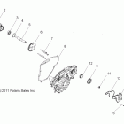 RANGER CREW 800 - R12WH76AG/AR/EAH/EAV Engine, oil pump and water pump