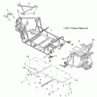 RANGER RZR 4 800 EFI - R12XE76AD/7EAO Chassis, main frame and skid plate