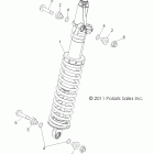 RANGER XP 800 - R12TH76/TH7E/TX7E Suspension, front shock mounting