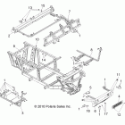 RANGER 400 4X4 - R12RH45AG/AH/AR Chassis, frame and front bumper