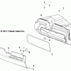 RANGER RZR 4 800 EFI - R12XE76AD/7EAO Body, glovebox