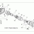 RANGER XP 800 - R12TH76/TH7E/TX7E Drive train, front gearcase internals