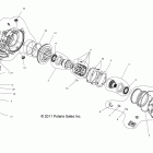 RANGER CREW 800 - R12WH76AG/AR/EAH/EAV Drive train, front gearcase internals