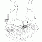RANGER RZR 4 800 EFI - R12XE76AD/7EAO Топливный бак