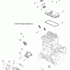 RANGER RZR 4 800 EFI - R12XE76AD/7EAO Engine, throttle body and valve cover