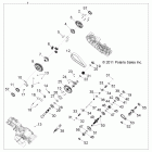 RANGER XP 800 - R12TH76/TH7E/TX7E Трансмиссия внутренности
