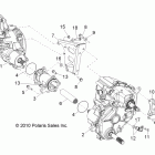 RANGER RZR 4 800 EFI - R12XE76AD/7EAO Drive train, gearcase, carrier mounting