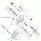 RANGER RZR 4 800 EFI - R12XE76AD/7EAO Drive train, main gearcase internals 1