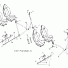 RANGER RZR 4 800 EFI - R12XE76AD/7EAO Body, seat mounting and belts