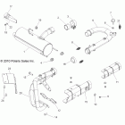 R11VH76/VY76 RANGER RZR 800 EFI/EPS ALL OPTIONS Engine, exhaust system