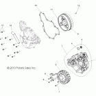 R11JH87AA/AD RANGER RZR XP 900 Engine, stator and cover