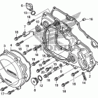 CRF450X Крышка картера правая