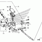 CRF250X Главный тормозной цилиндр -передний