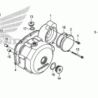 CRF230F Крышка картера левая