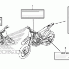 CRF450R Лейбл предостережения