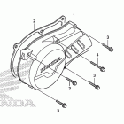 CRF80F Крышка картера левая