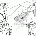 CBR250RA Обтекатели-верхний и средний