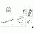 R1200GS 10+ (K25) Clutch lever assembly, smoked glass