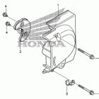 CMX250C Левая задняя крышка картера