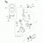 KX100 (KX100-DCF) Коленвал и поршни